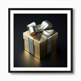 Gold Gift Box 5 Art Print