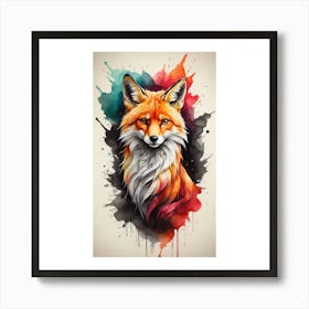 Fox Painting Art Print