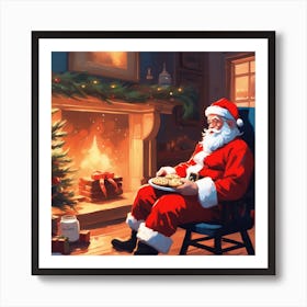 Christmas Santa 11 Art Print