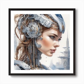 Robot Girl 11 Art Print