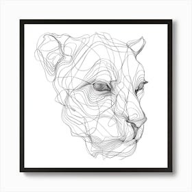 Lion Head Art Print