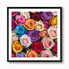 Colorful Roses Art Print