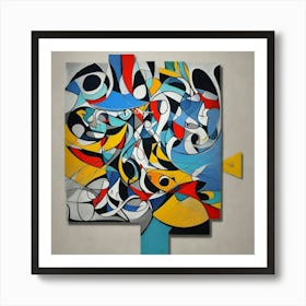 Default Modern Abstract Forms Shapes Unique Design Picasso Sty 1 Art Print