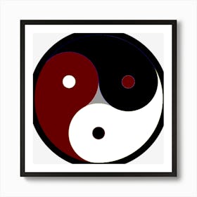 Yin And Yang Symbol Unique Yin Yang Sign Logo Art Print