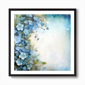 Forget Me Not Flowers 2 Art Print