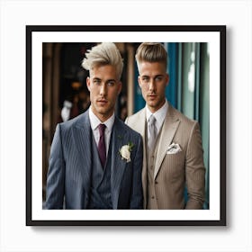 Two Men In Suits Art Print