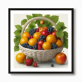 Fruits Basket  Art Print