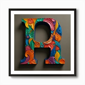 Default Create Unique Design Of Letter Painting 3 Art Print