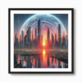 Futuristic Cityscape 9 Art Print