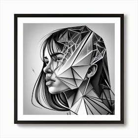 Create An Exquisite Ink Drawing On White Paper Art Print