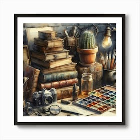 Artist'S Studio books Art Print