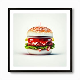Cheeseburger Iconic (73) Art Print