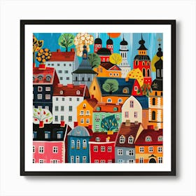 Kids Travel Illustration Warsaw 3 Art Print