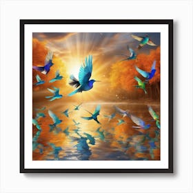 Hummingbirds Art Print