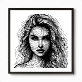 Abstract Portrait Of A Woman 13 Art Print