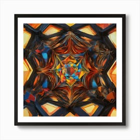 Octagonal Fractal Patternradiantbold Colours By Jacob Lawrence And Francis Picabia Perfect Comp (1) Art Print