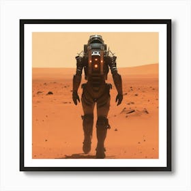 Red Planet Mechanical Explorer Art Print