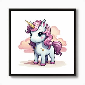 Cute Unicorn 828 Art Print