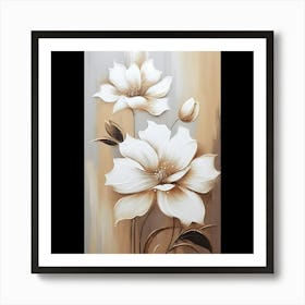 White Flowers 2 Art Print