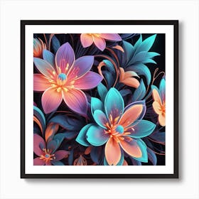 Colorful Flowers Art Print