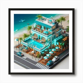 Miniature House On The Beach Art Print