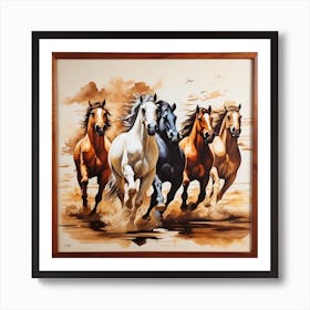 Horses Running Art Print