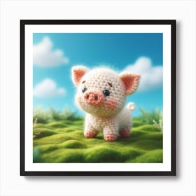 Amigurumi, wild pig Art Print