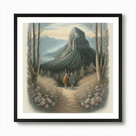 'The Old Man And The Mountain' Art Print