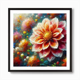 Dahlia Flower Art Print