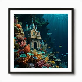 Underwater Castle 1 Art Print