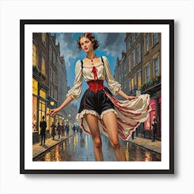 Woman In A Dress Art Print