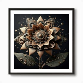 Steampunk Flower 1 Art Print