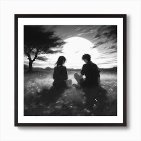Sunset Together | love Art Print