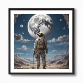 Space Man In Space Art Print