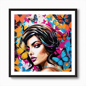 Butterfly Girl 22 Art Print