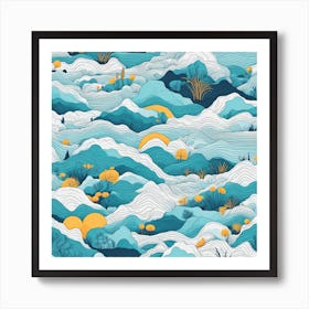 Asian Landscape Canvas Print Art Print