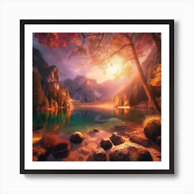 Autumn In The Mountains Art Print