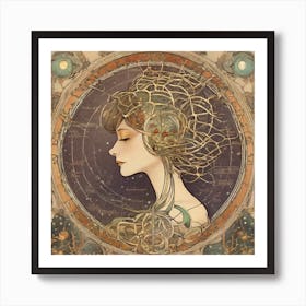 Astrological Nouveau Chart Series - 9 Art Print