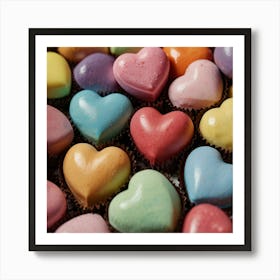 Heart Shaped Chocolates Art Print