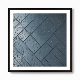 Rain Drops On Tile Art Print