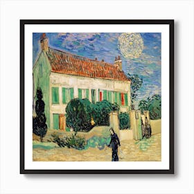 Whitehousenight, Vincent Van Gogh Art Print