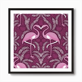 Pink Flamingos Art Print