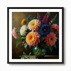 Dahlias Art Print