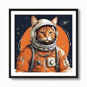 Astronaut Cat 14 Art Print