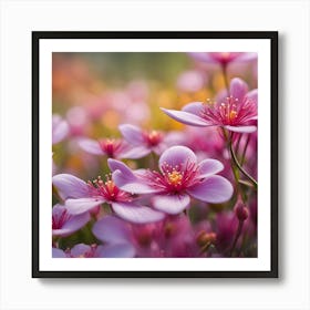 Pink Flowers Art Print