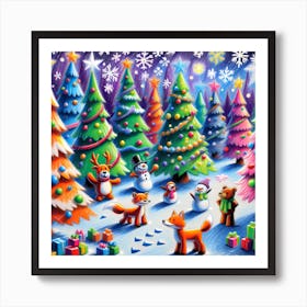 Super Kids Creativity:Christmas In The Forest Art Print