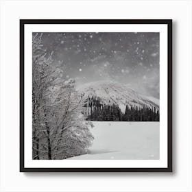 Beautiful Winter Landscape Art Print