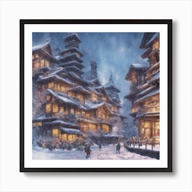 Christmas Village Art Print