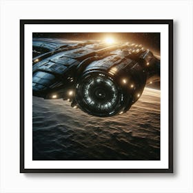 Spaceship In Space 18 Art Print