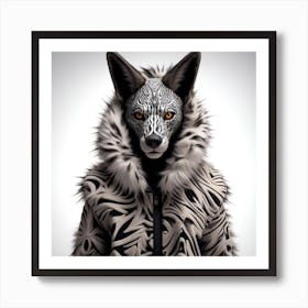 A Creature From Another Dimension With Fur Covered In Abstract Shifting Patterns That Defy Conventional Understanding Creating A Sense Art Print